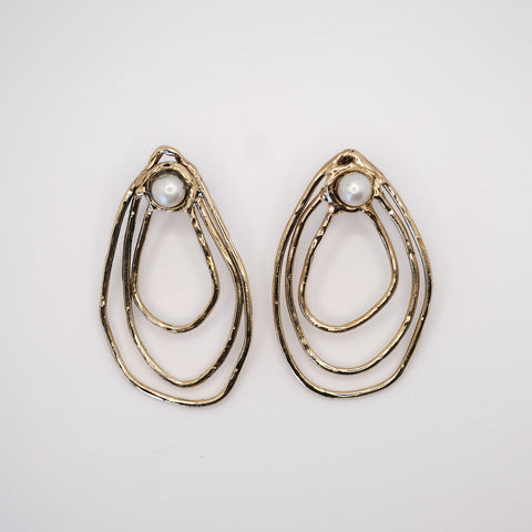 Earrings - Hoops and Pearls Axum Monili