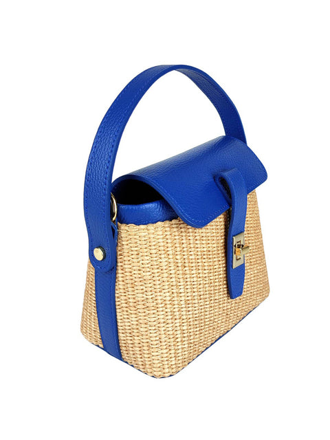 Borsa in rafia e pelle Florence Leather