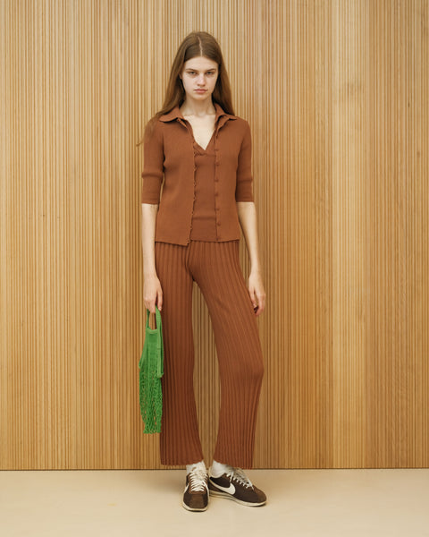 Fine Cotton Ribbed Polo - Lèmme