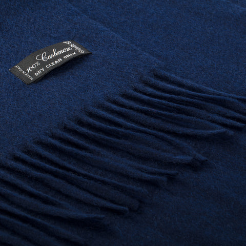 Scarve - Art. Monocolor Cashemere Scarf Navy Nick Bronson