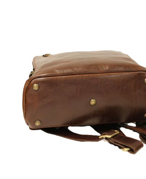 Tuscan Leather Backpack with Double Zip