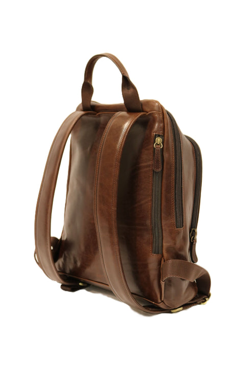 Tuscan Leather Backpack with Double Zip