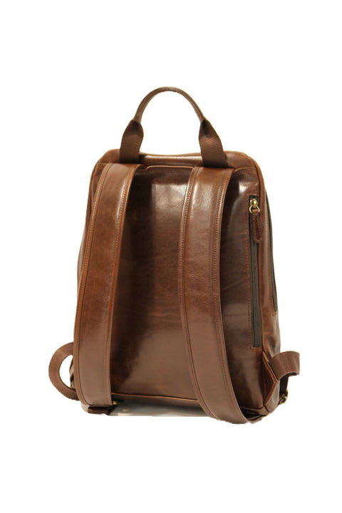 Tuscan Leather Backpack with Double Zip