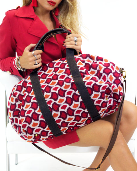 Travel Bag In Shaved Wool And Genuine Leather Apiedinudinelparco