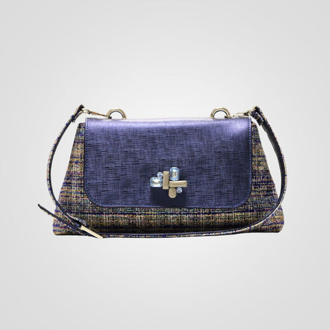 Shoulder Bag - Audrey Capri Blue Cordini Rita