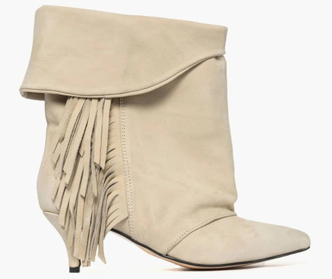 Women's nubuck fringe ankle boots - Alex Angel 13