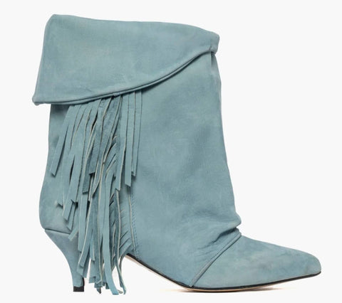 Women's nubuck fringe ankle boots - Alex Angel 13