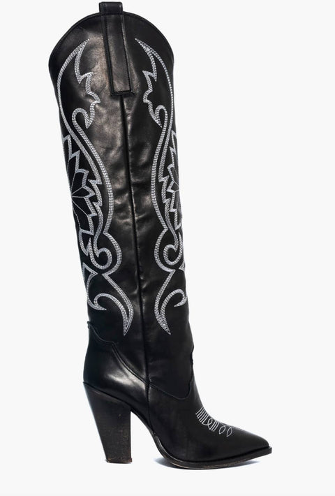 Women's embroidered western leather boots - Alex N-Ceci