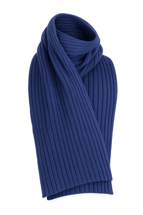 Super Soft Unisex Ribbed Scarf in Pure Cashmere 30x180 cm - Due Toscani