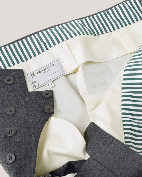 Trousers - 2PLY Mid Gray Pommella Napoli