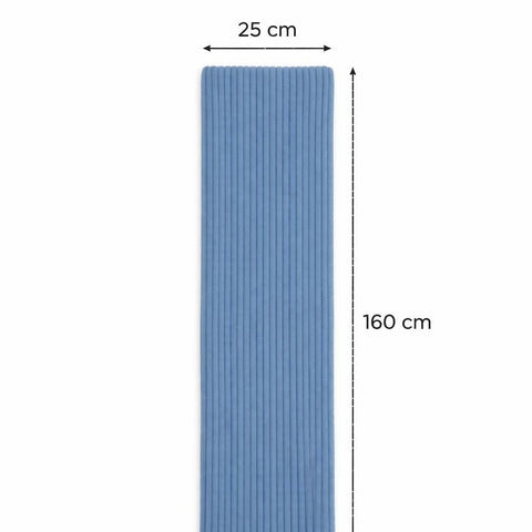 Super Soft Unisex Ribbed Scarf in Pure Recycled Cashmere 25x160 cm - Due Toscani