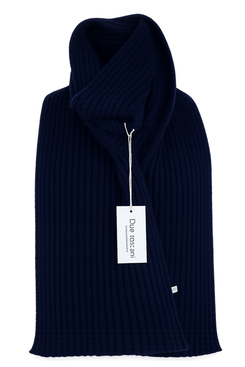 Super Soft Unisex Ribbed Scarf in Pure Cashmere 30x180 cm - Due Toscani
