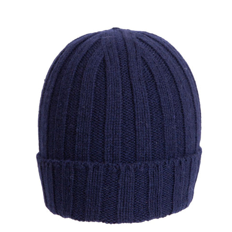 Recycled cashmere ribbed beanie - Due Toscani