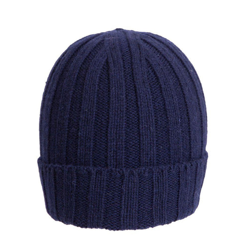 Recycled cashmere ribbed beanie - Due Toscani