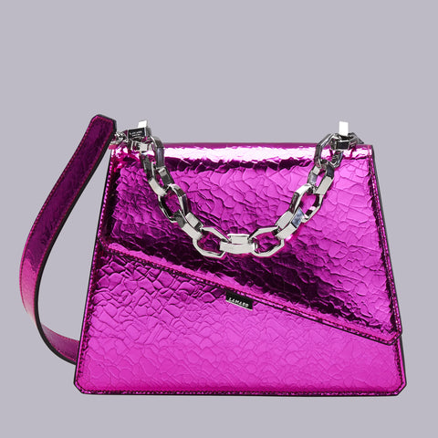 Bag - Crackle metallic fucsia Lamarr