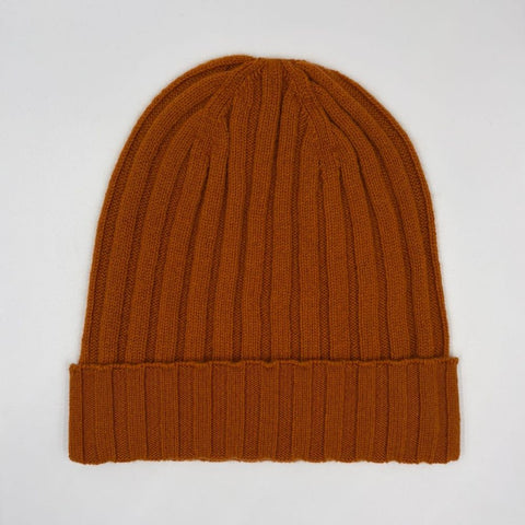 100% superior cashmere ribbed hat by Due Toscani Made in Tuscany - Due Toscani