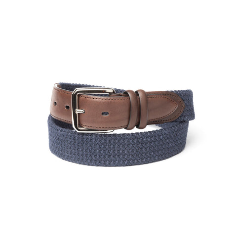 Belt - Linen & Leather blue Armeria Meschieri