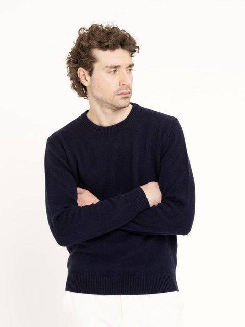 Men's Pure Cashmere Crew Neck Sweater - Refined and Comfortable Look - Due Toscani