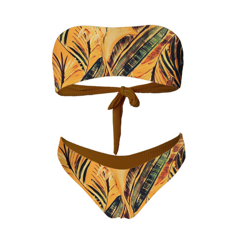 Bandeau Bottom - Ribbed Jungle Saffron Edelvissa
