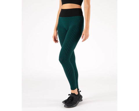 Leggings - Sutton Check Black/Teal Heart and Soul