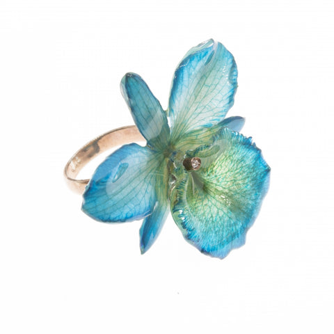 Ring - Blue flower Fancs-V