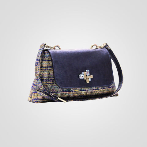 Shoulder Bag - Audrey Capri Blue Cordini Rita