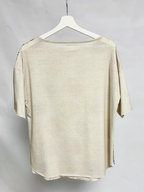 Oversized T-shirt with Abstract Pattern SixStop