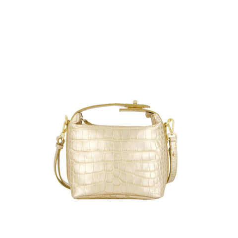 Fosca - Mini bag in cocco Platino Claudia Firenze
