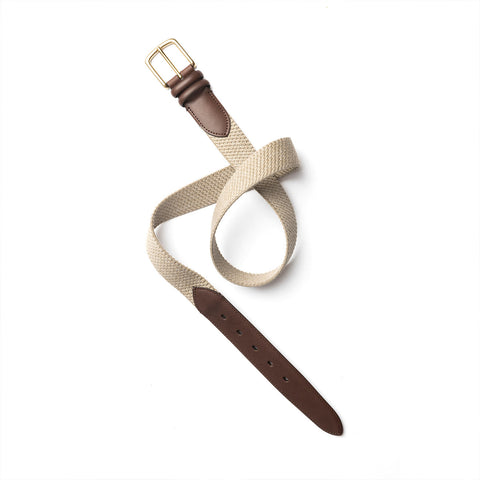 Belt - Simple beige Armeria Meschieri