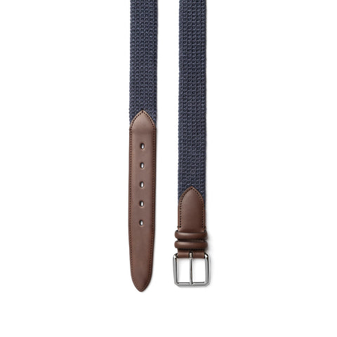 Belt - Linen & Leather blue Armeria Meschieri