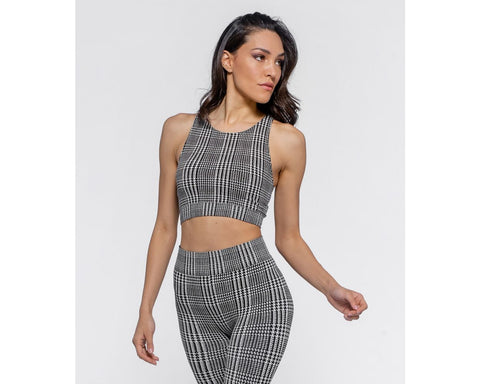 Top - Houndstooth Black/White Heart and Soul