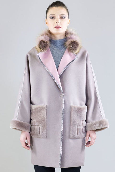Coat - Art. Cashdouble col. Rosewood Marester
