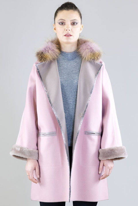 Coat - Art. Cashdouble col. Rosewood Marester