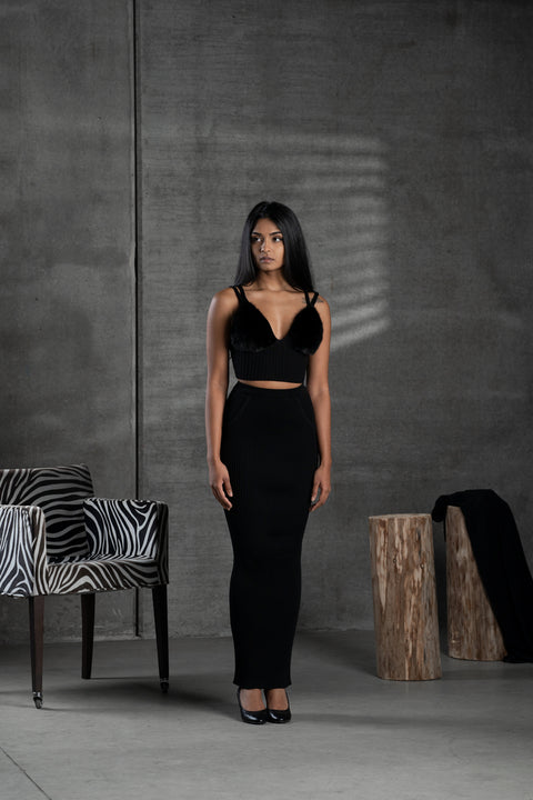 Skirt - La Long Black Giulia Brasson