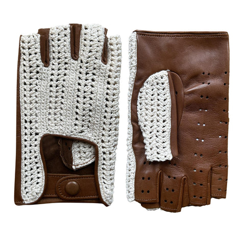 Men's driving leather gloves with cotton Bruno Carlo