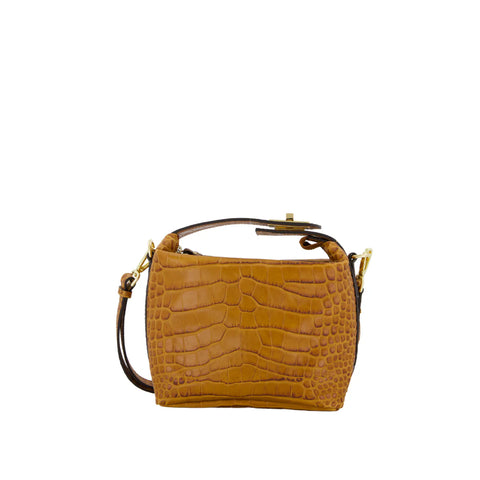 Fosca - Mini bag in cocco Marrone Claudia Firenze