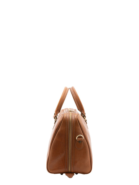 Classic Leather Weekender Bag - Honey - Alessia Firenze