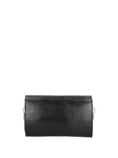 Black Genuine Leather Shoulder Bag Made in Italy – Black - Viola Castellani