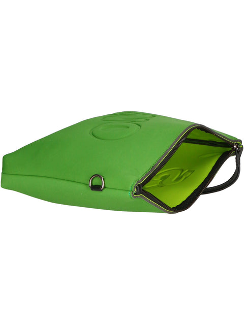 Women's Neoprene Beach Shoulder Bag with Wrist Strap – Green – Made in Italy - Gave Lux