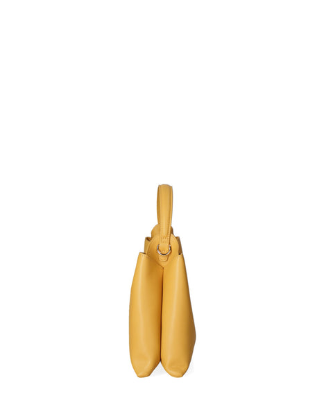 Yellow Regenerated Leather Top Handle Handbag Made in Italy – Yellow - Viola Castellani