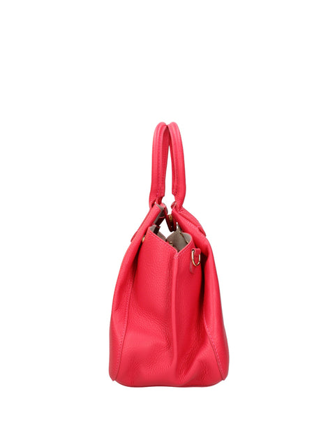 Women's Genuine Dollaro Leather Handbag – Azalea – Made in Italy - Chiara Ferretti