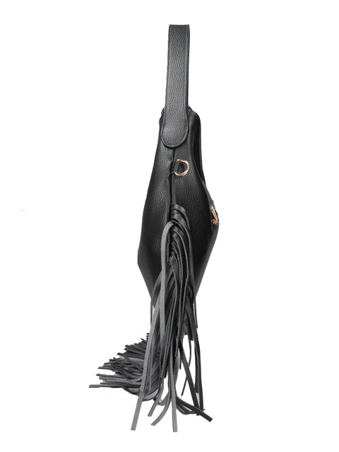 Women's Genuine Leather Handbag – Black Dollaro - Chiara Ferretti