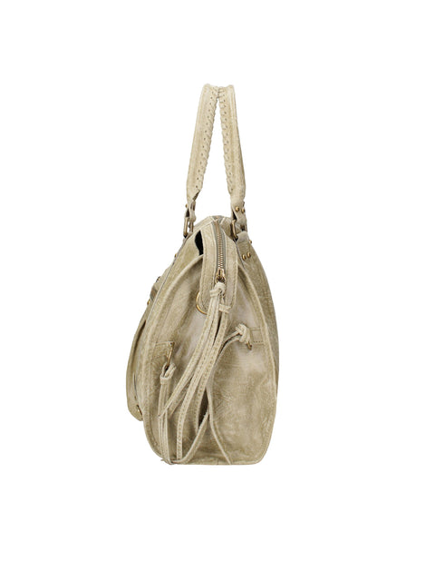 Women's Genuine Leather Shoulder Bag – Military Green – Made in Italy - Gave Lux