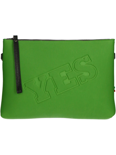 Women's Neoprene Beach Shoulder Bag with Wrist Strap – Green – Made in Italy - Gave Lux