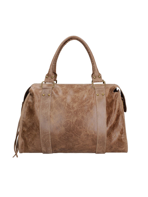 Women's Genuine Leather Shoulder Bag – Hazelnut – Made in Italy - Gave Lux