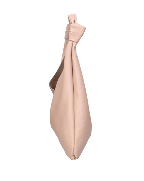 Genuine Leather Leather Shoulder Tote Bag Made in Italy – Blush Pink - Viola Castellani