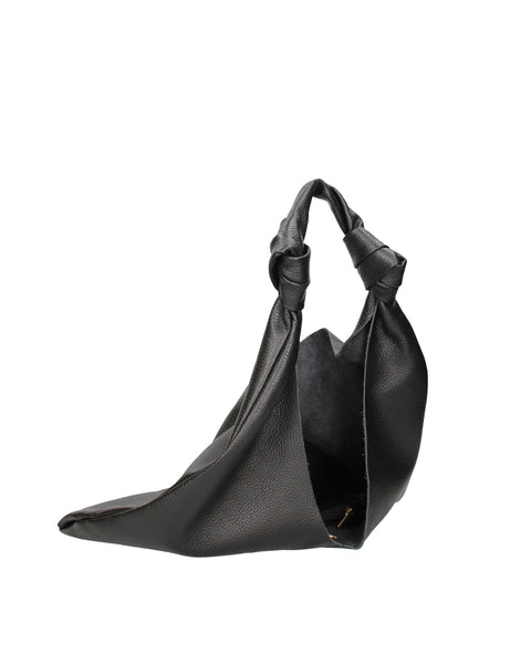 Black Genuine Leather Leather Shoulder Tote Bag Made in Italy – Black - Viola Castellani