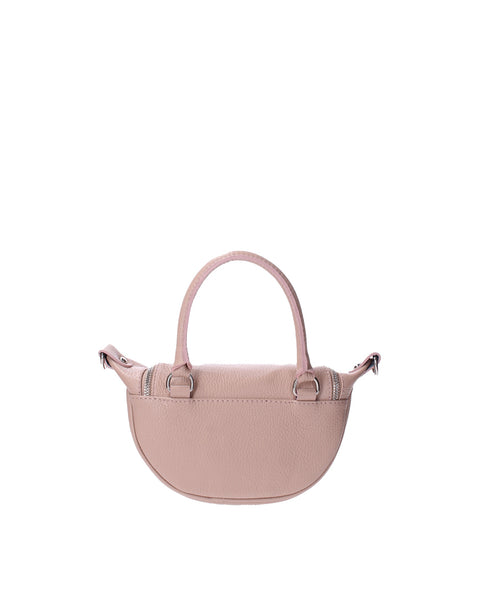 Genuine Leather Leather Top Handle Handbag Made in Italy – Blush Pink - Viola Castellani