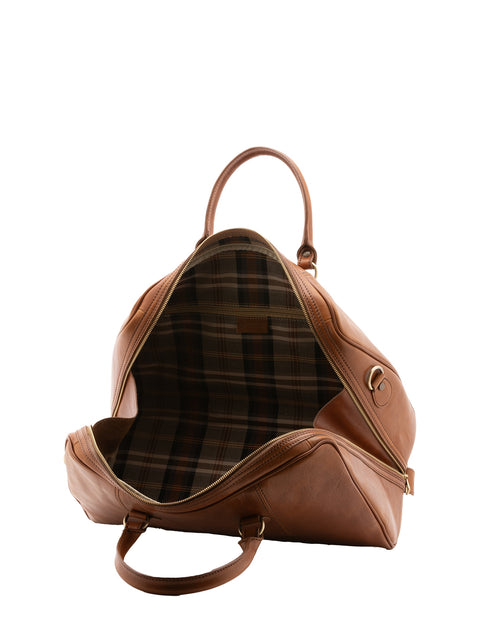 Classic Leather Weekender Bag - Honey - Alessia Firenze