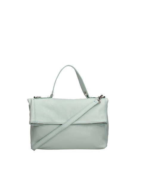 Genuine Leather Convertible Leather Backpack Shoulder Bag Made in Italy – Sky Blue - Viola Castellani